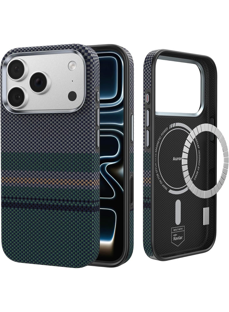 بينكس جراب Benks المميز لهاتف iPhone 17 Pro بتصميم Aurora الكامل، متوافق مع زر التحكم بالكاميرا، ومتوافق مع MagSafe، جراب حماية عسكري مصنوع من ألياف Dupont Kevlar - Image 2